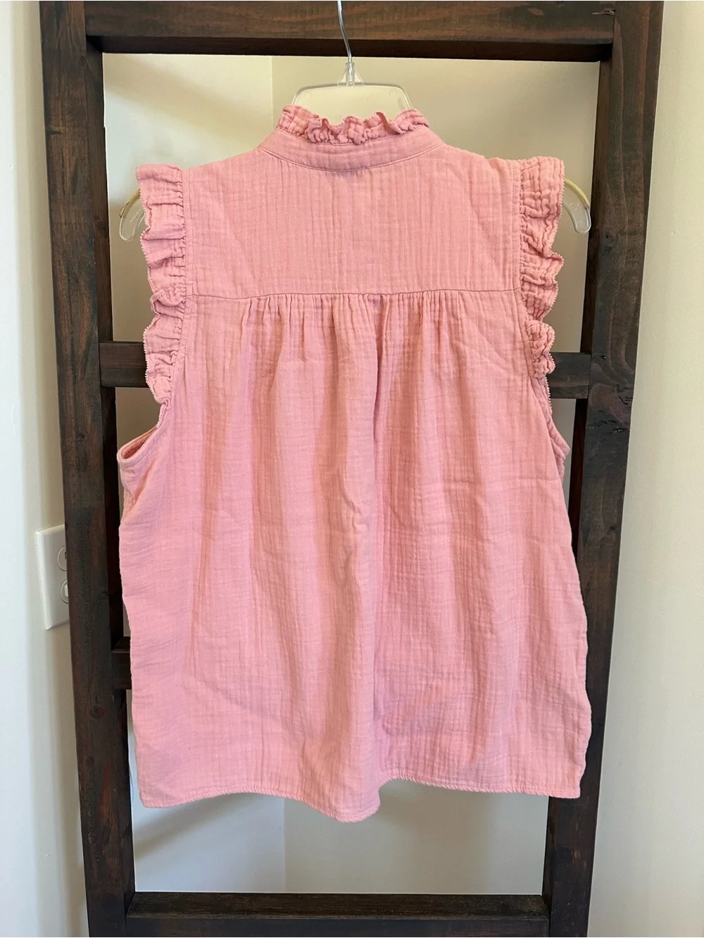JCrew Pink Ruffle Top - Picture 2 of 3